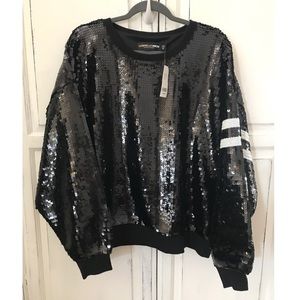 Black Sequins Top